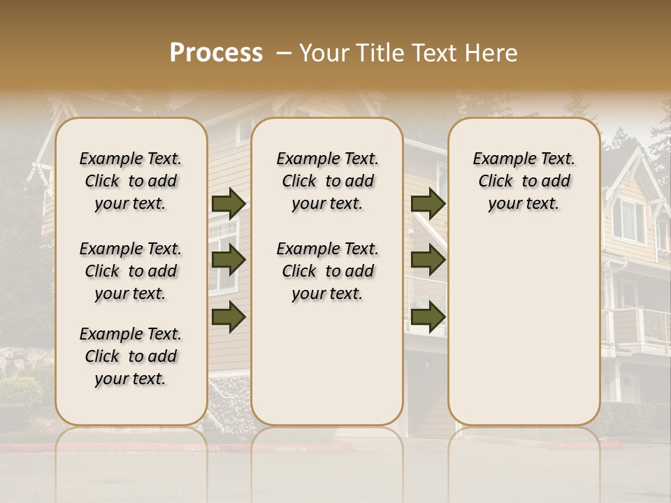 A Large House With A Lot Of Windows And Balconies PowerPoint Template