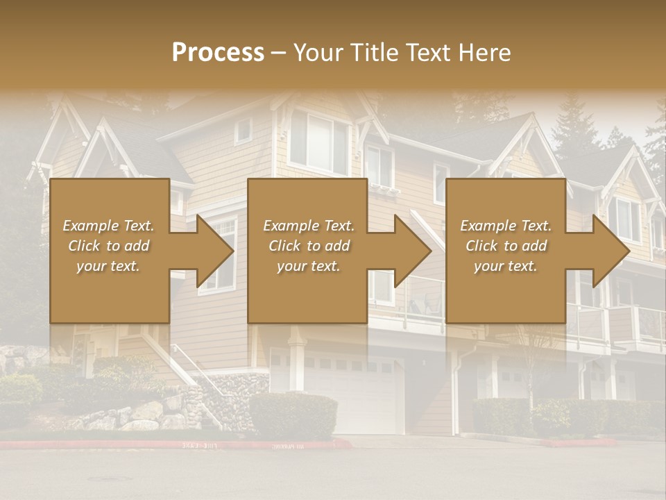 A Large House With A Lot Of Windows And Balconies PowerPoint Template