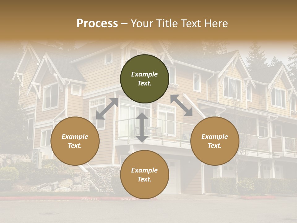 A Large House With A Lot Of Windows And Balconies PowerPoint Template