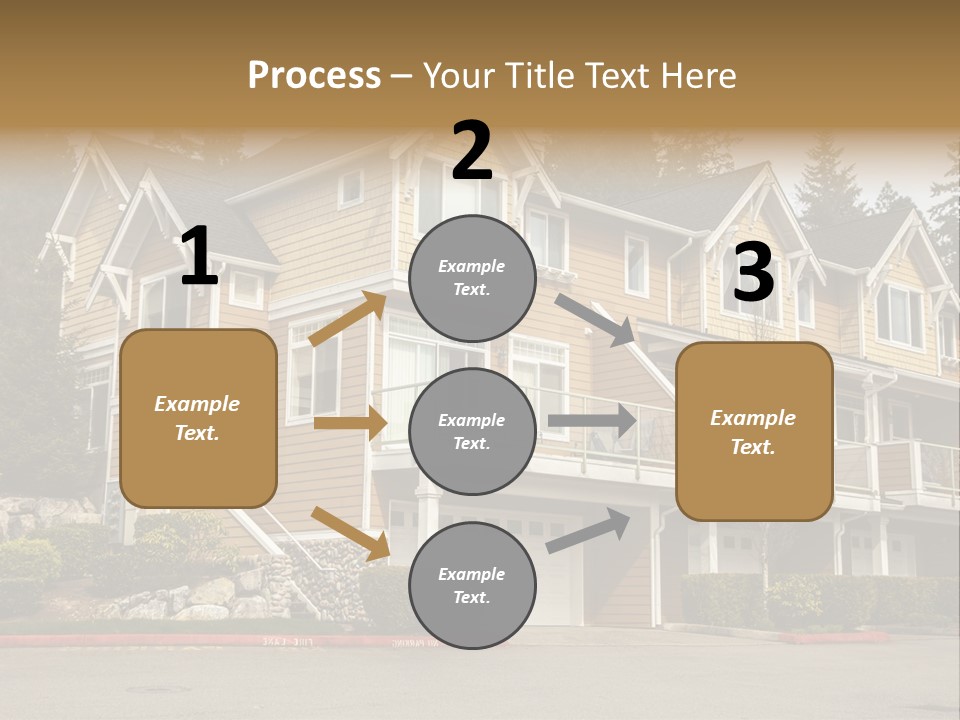 A Large House With A Lot Of Windows And Balconies PowerPoint Template
