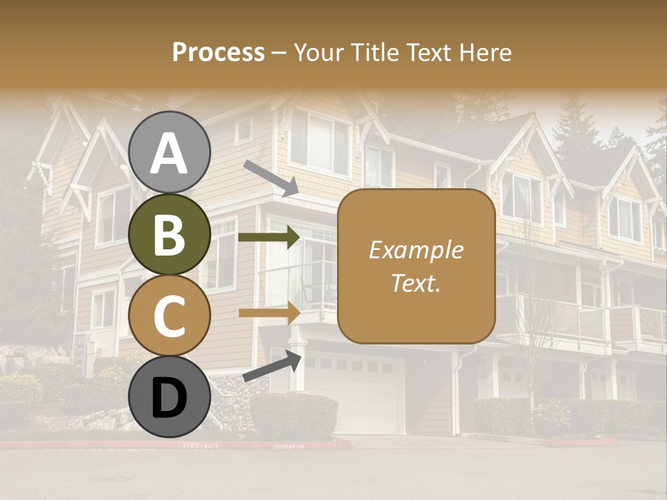 A Large House With A Lot Of Windows And Balconies PowerPoint Template