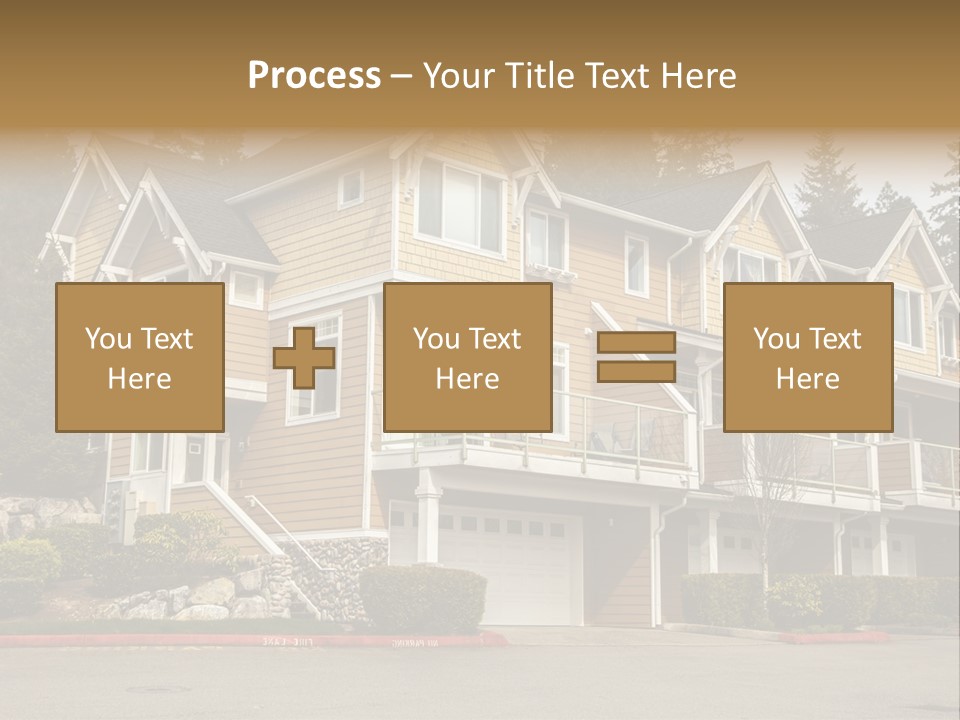 A Large House With A Lot Of Windows And Balconies PowerPoint Template