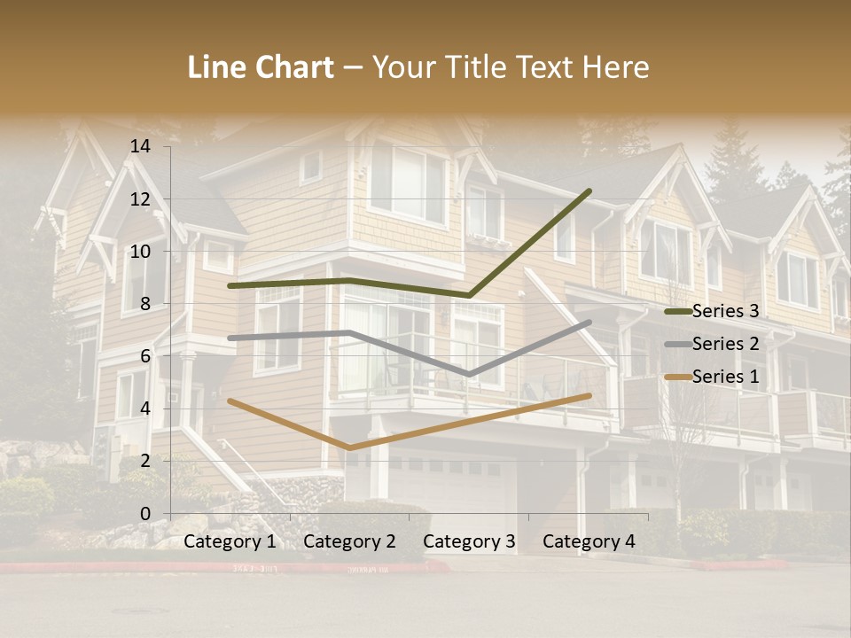 A Large House With A Lot Of Windows And Balconies PowerPoint Template