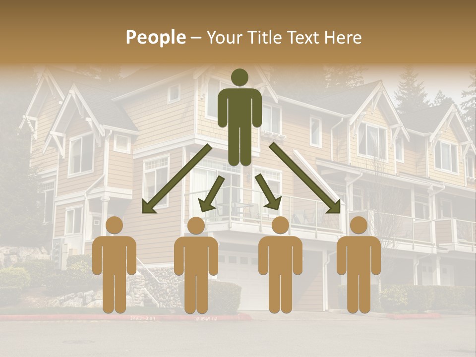 A Large House With A Lot Of Windows And Balconies PowerPoint Template