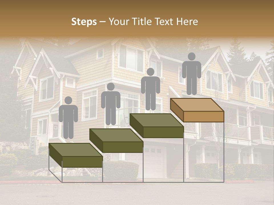 A Large House With A Lot Of Windows And Balconies PowerPoint Template