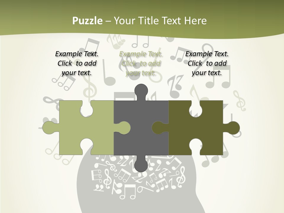 A Person's Head With Musical Notes Coming Out Of It PowerPoint Template