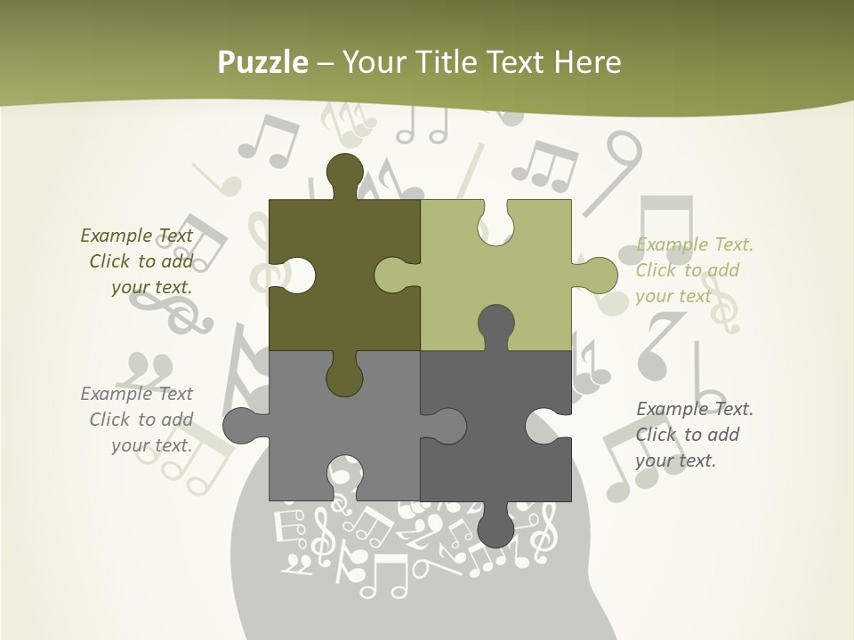 A Person's Head With Musical Notes Coming Out Of It PowerPoint Template