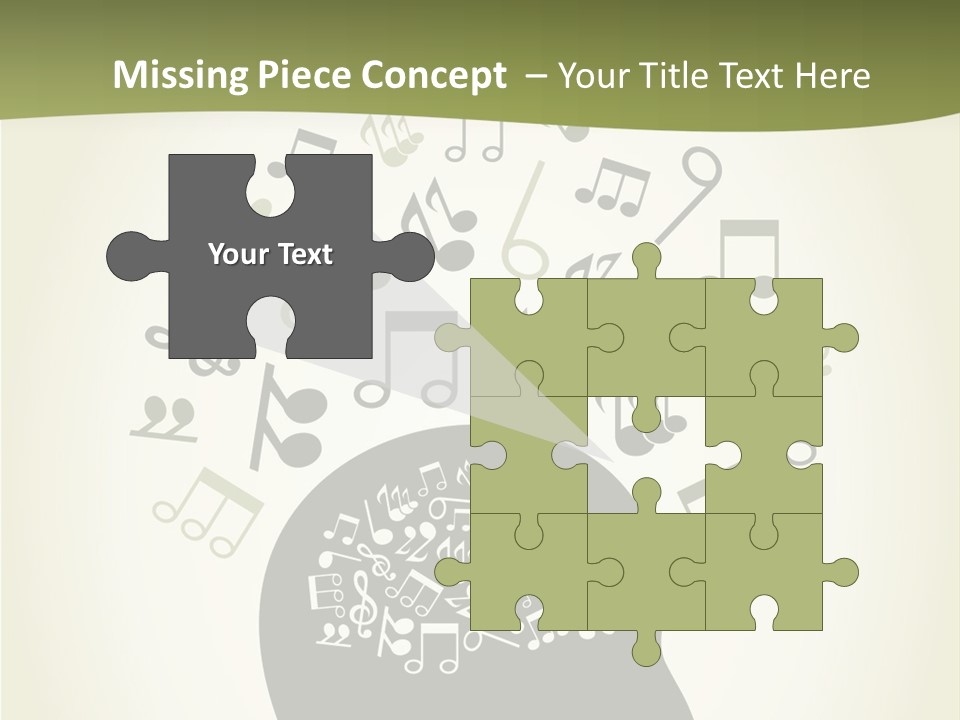 A Person's Head With Musical Notes Coming Out Of It PowerPoint Template