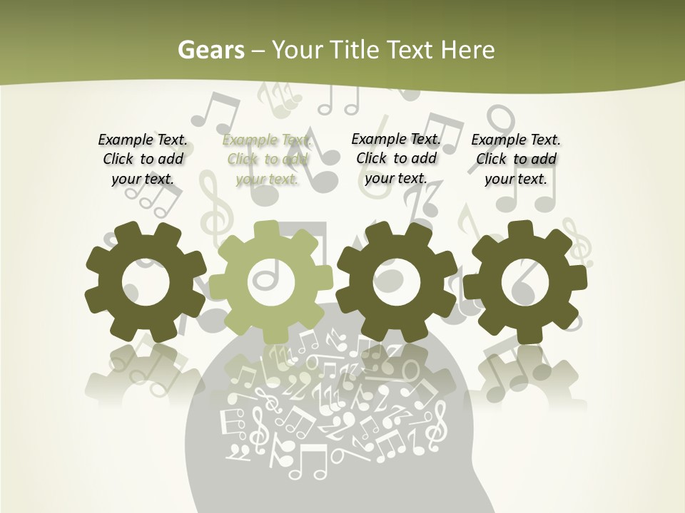 A Person's Head With Musical Notes Coming Out Of It PowerPoint Template