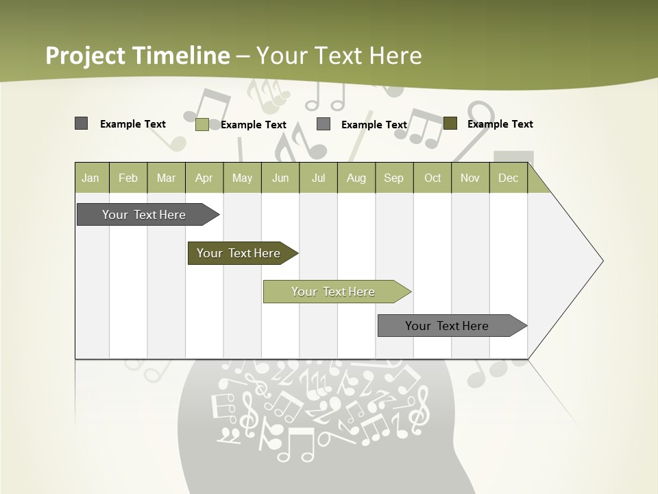 A Person's Head With Musical Notes Coming Out Of It PowerPoint Template