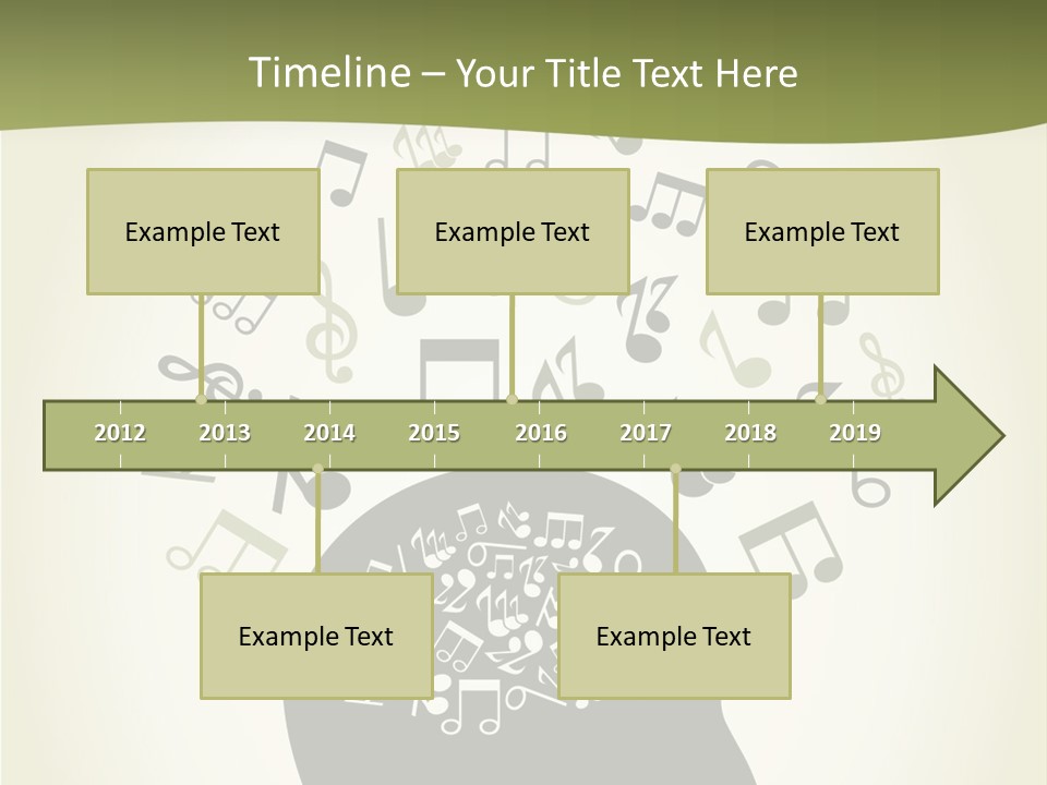 A Person's Head With Musical Notes Coming Out Of It PowerPoint Template