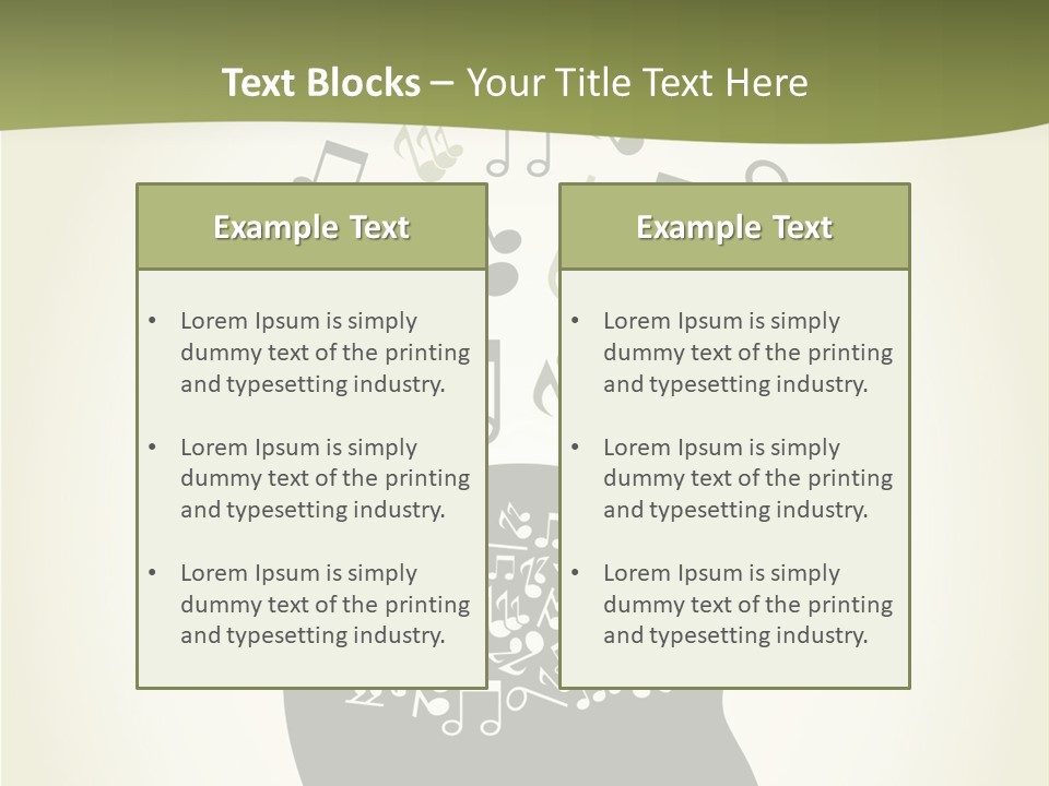 A Person's Head With Musical Notes Coming Out Of It PowerPoint Template