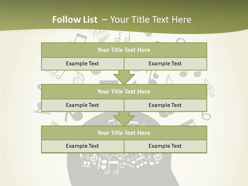 A Person's Head With Musical Notes Coming Out Of It PowerPoint Template