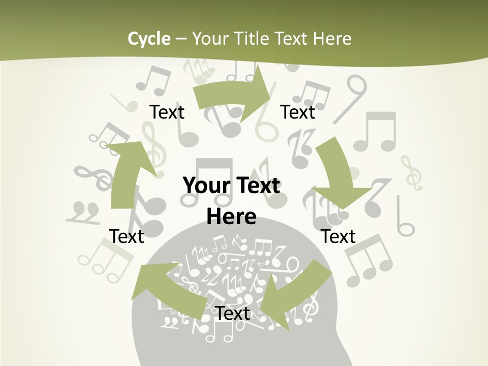 A Person's Head With Musical Notes Coming Out Of It PowerPoint Template