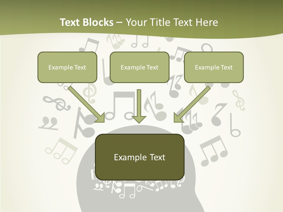 A Person's Head With Musical Notes Coming Out Of It PowerPoint Template