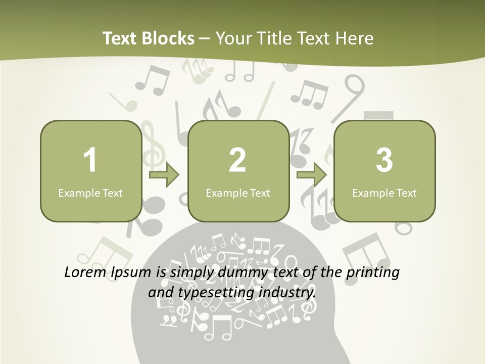 A Person's Head With Musical Notes Coming Out Of It PowerPoint Template