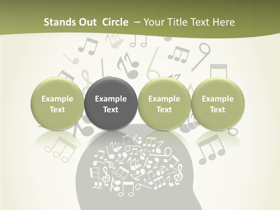 A Person's Head With Musical Notes Coming Out Of It PowerPoint Template