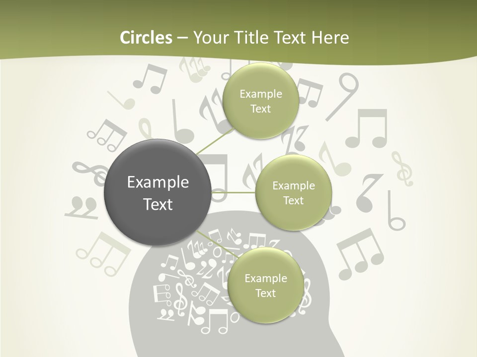 A Person's Head With Musical Notes Coming Out Of It PowerPoint Template