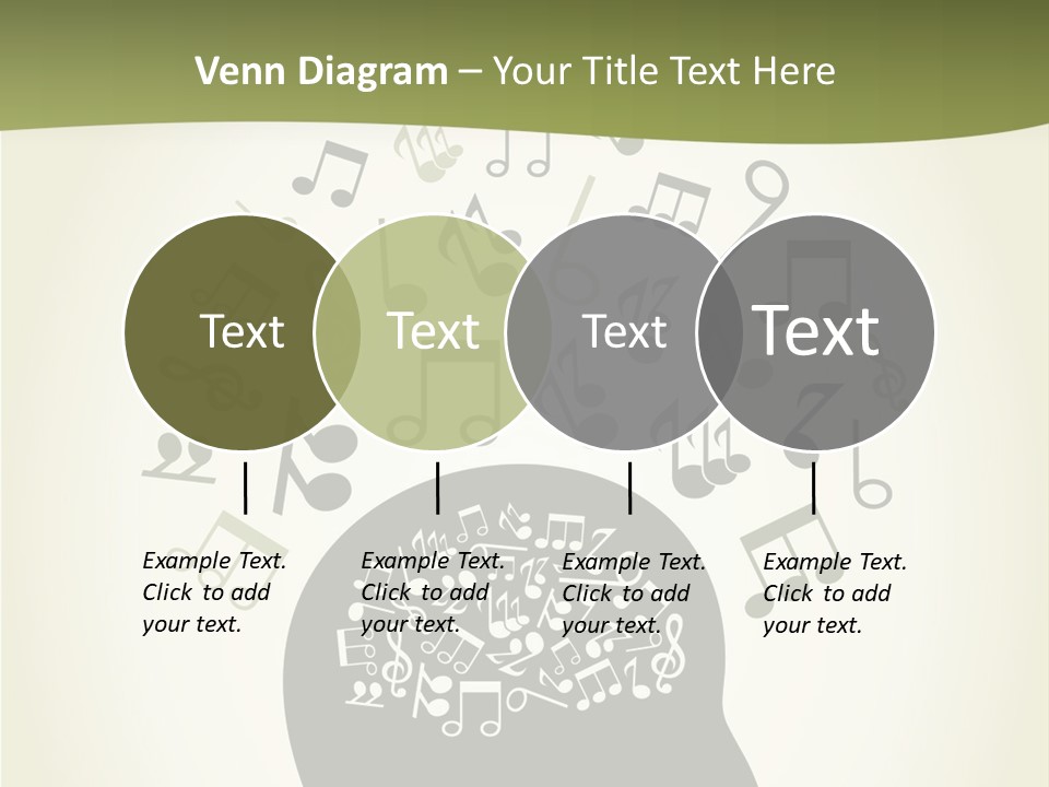 A Person's Head With Musical Notes Coming Out Of It PowerPoint Template