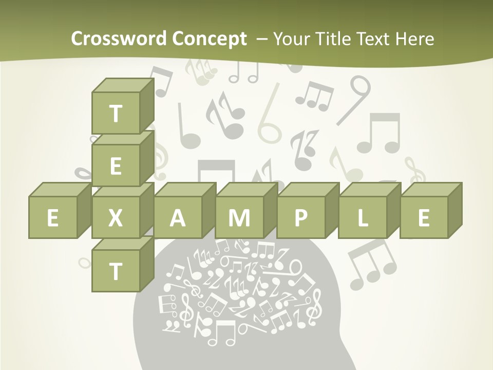 A Person's Head With Musical Notes Coming Out Of It PowerPoint Template