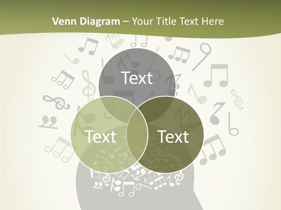 A Person's Head With Musical Notes Coming Out Of It PowerPoint Template