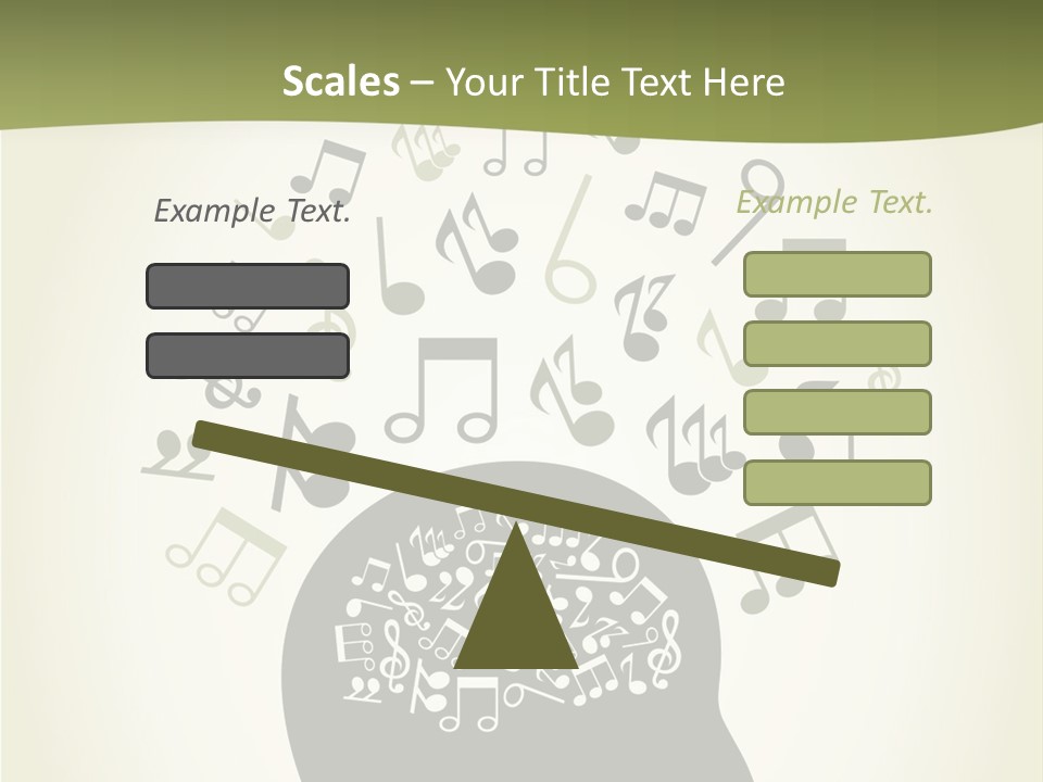A Person's Head With Musical Notes Coming Out Of It PowerPoint Template