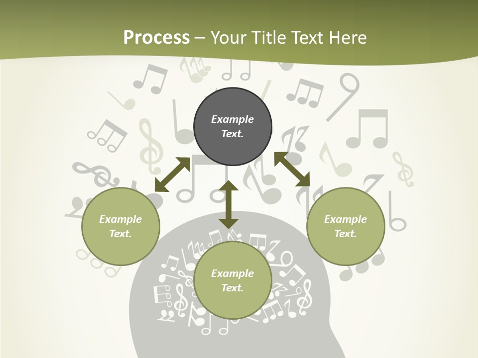 A Person's Head With Musical Notes Coming Out Of It PowerPoint Template