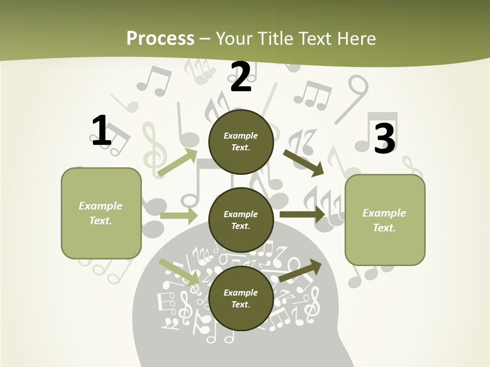 A Person's Head With Musical Notes Coming Out Of It PowerPoint Template