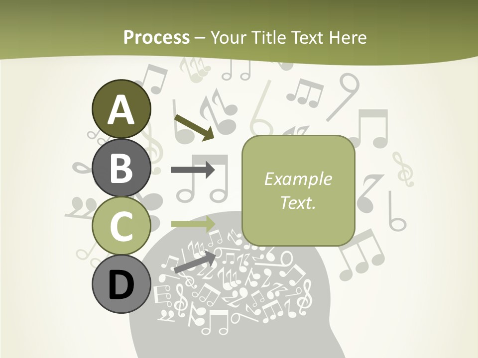 A Person's Head With Musical Notes Coming Out Of It PowerPoint Template