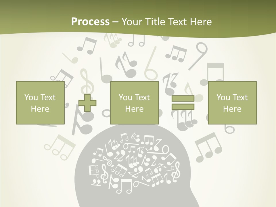 A Person's Head With Musical Notes Coming Out Of It PowerPoint Template