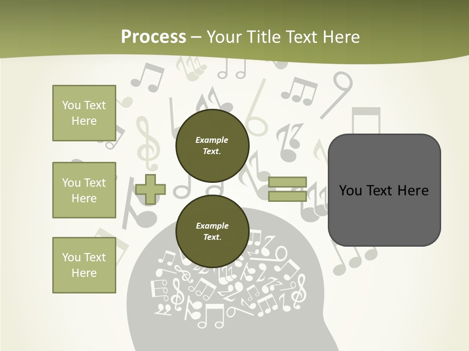 A Person's Head With Musical Notes Coming Out Of It PowerPoint Template