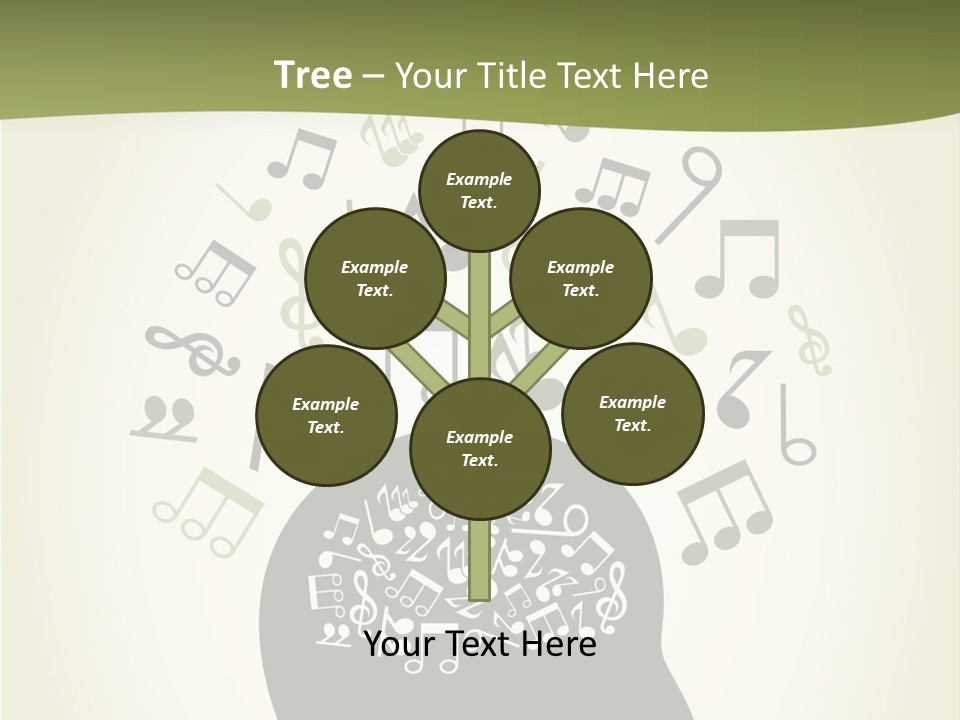 A Person's Head With Musical Notes Coming Out Of It PowerPoint Template
