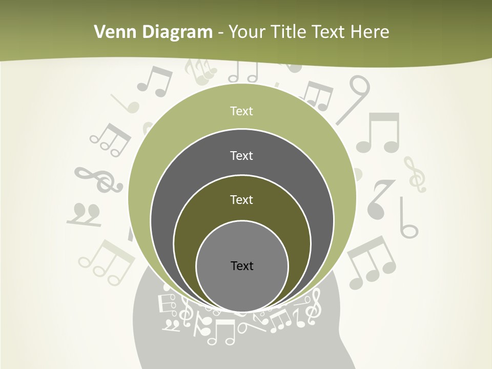 A Person's Head With Musical Notes Coming Out Of It PowerPoint Template