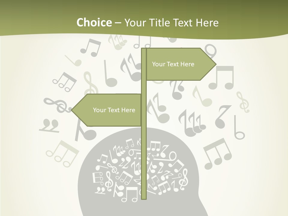 A Person's Head With Musical Notes Coming Out Of It PowerPoint Template