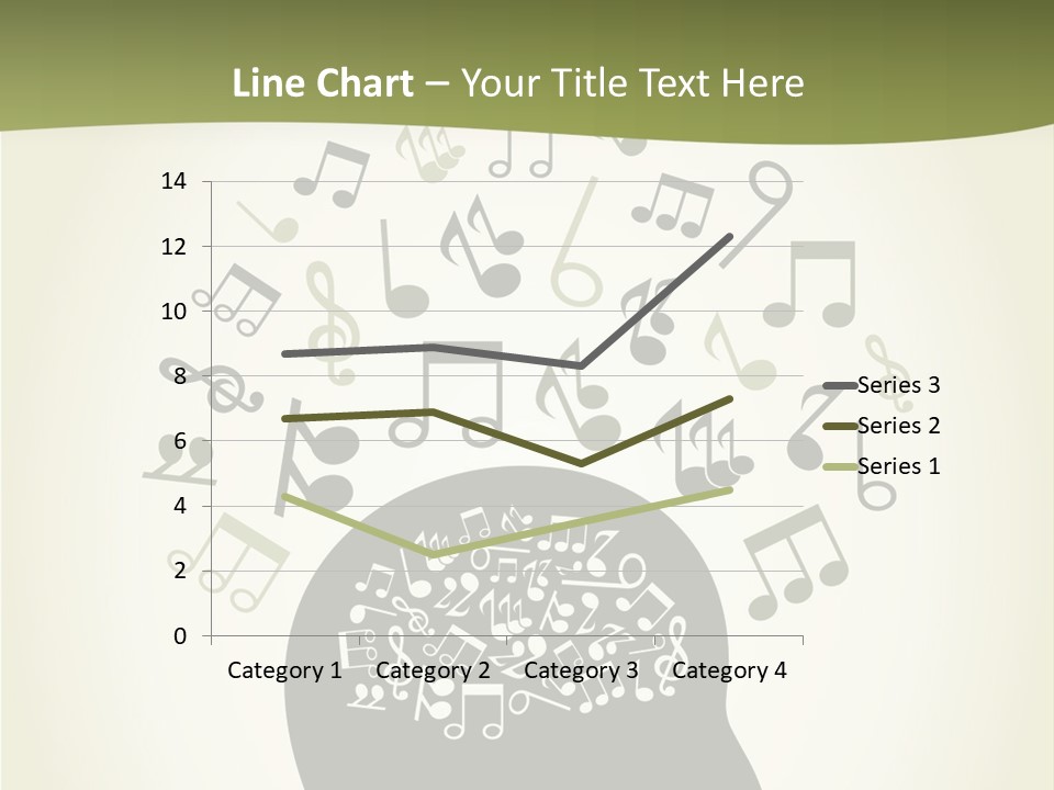 A Person's Head With Musical Notes Coming Out Of It PowerPoint Template