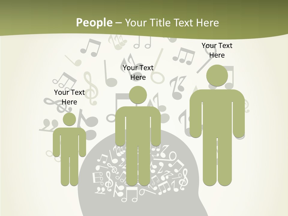 A Person's Head With Musical Notes Coming Out Of It PowerPoint Template