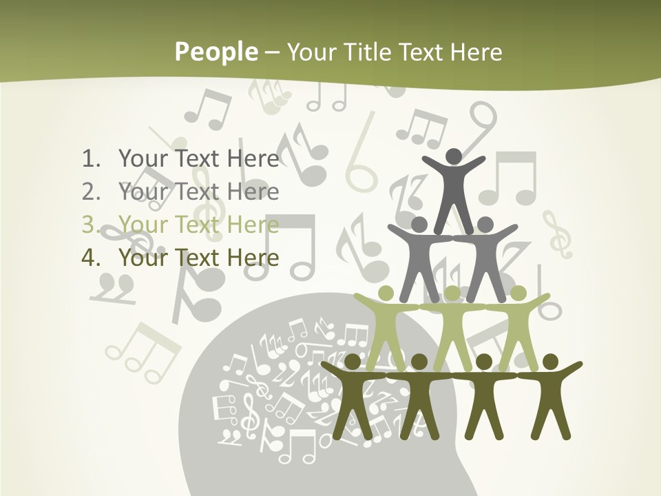 A Person's Head With Musical Notes Coming Out Of It PowerPoint Template