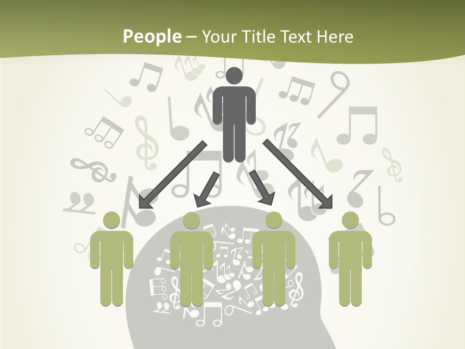 A Person's Head With Musical Notes Coming Out Of It PowerPoint Template