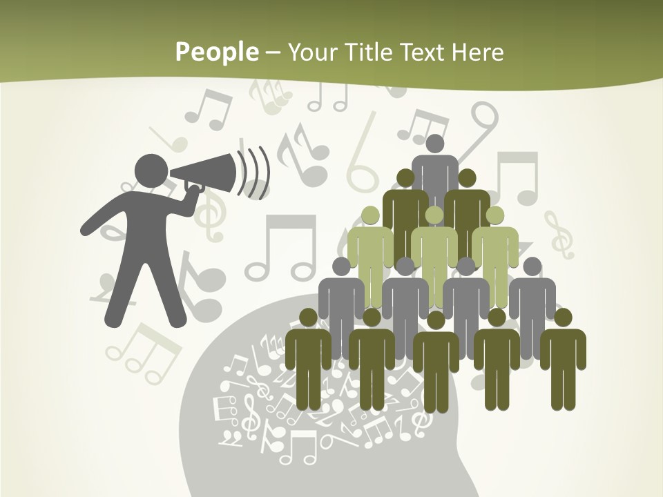 A Person's Head With Musical Notes Coming Out Of It PowerPoint Template