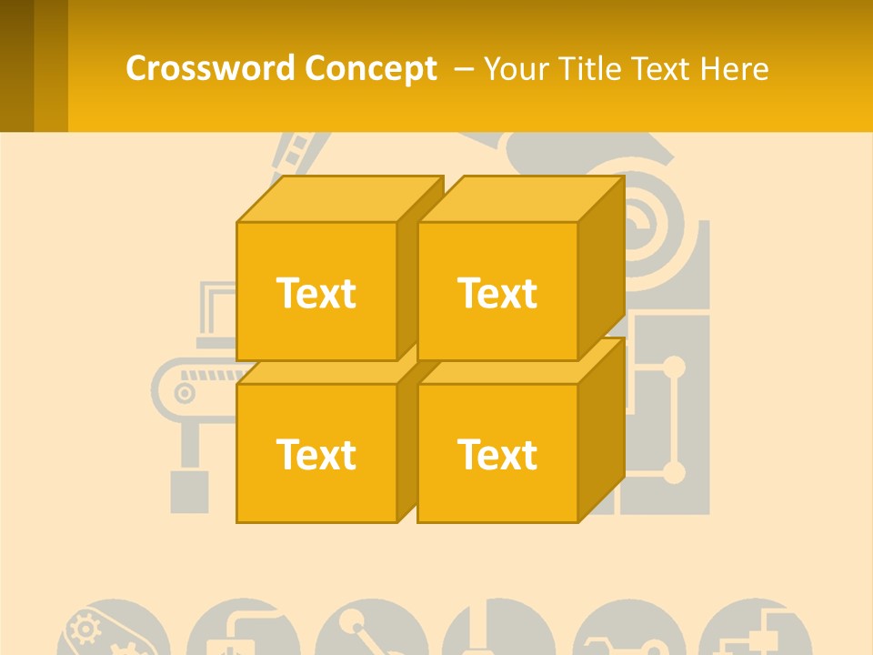 A Yellow And Black Poster With A Machine PowerPoint Template