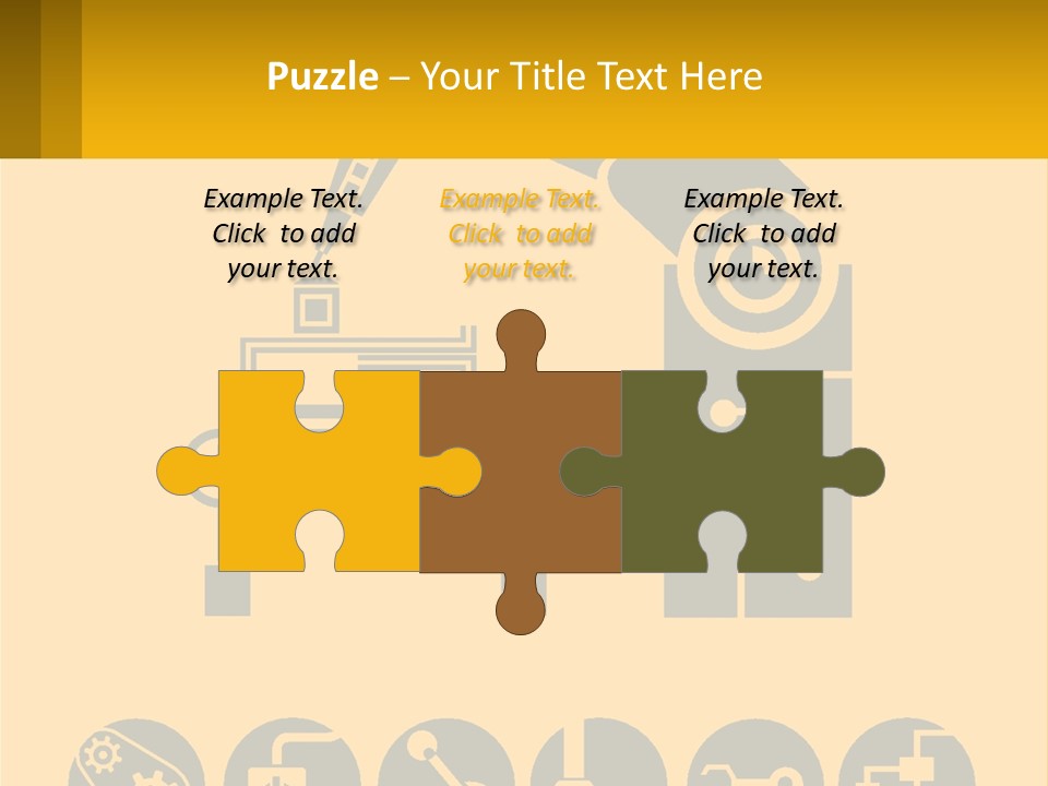 A Yellow And Black Poster With A Machine PowerPoint Template