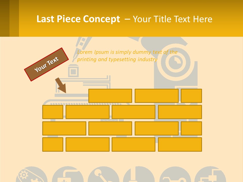 A Yellow And Black Poster With A Machine PowerPoint Template