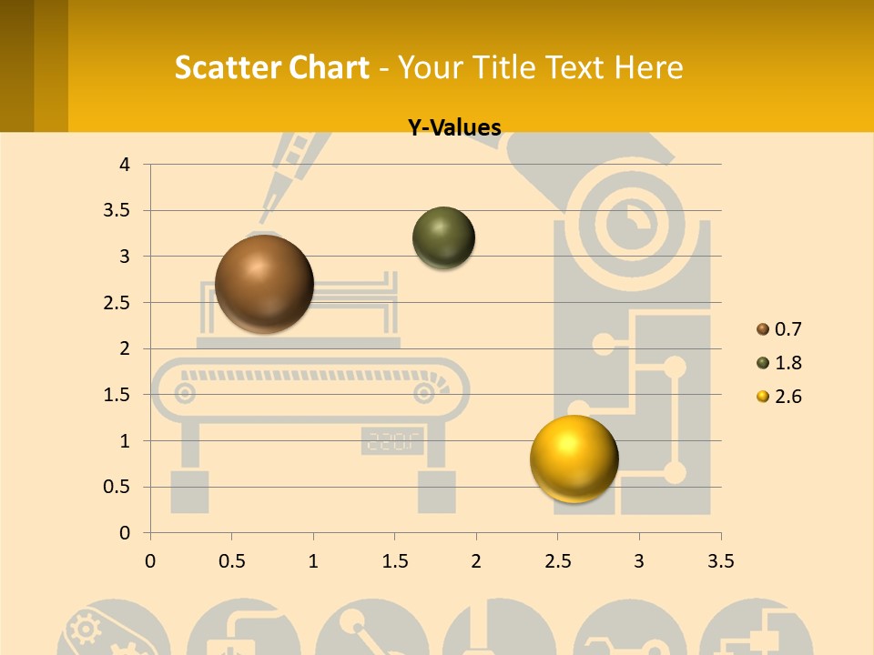 A Yellow And Black Poster With A Machine PowerPoint Template