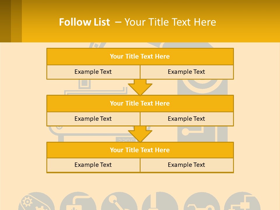 A Yellow And Black Poster With A Machine PowerPoint Template