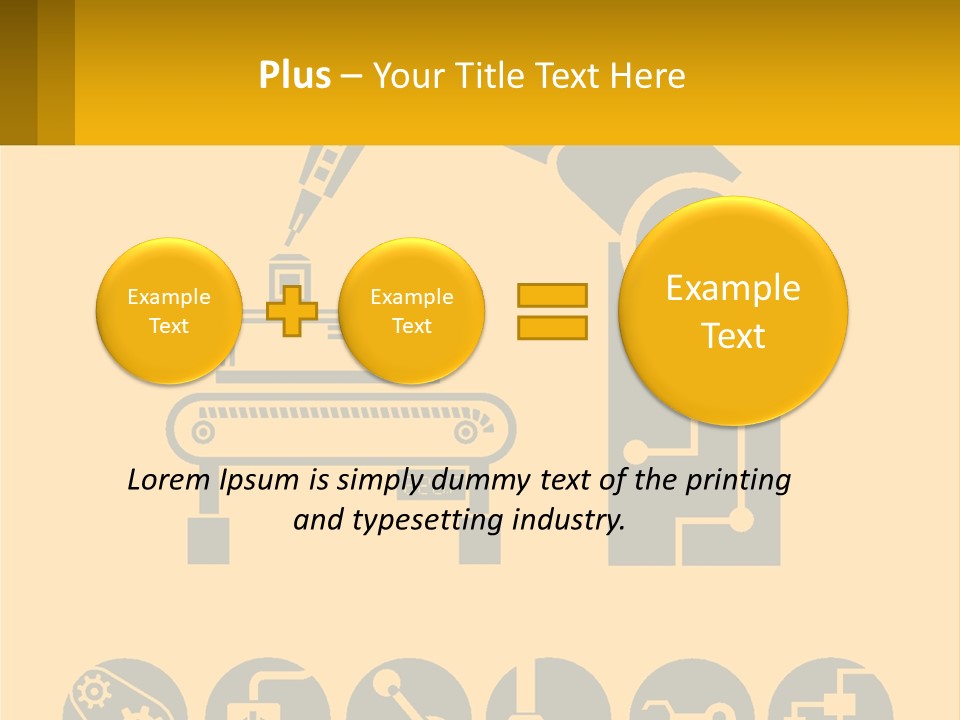 A Yellow And Black Poster With A Machine PowerPoint Template