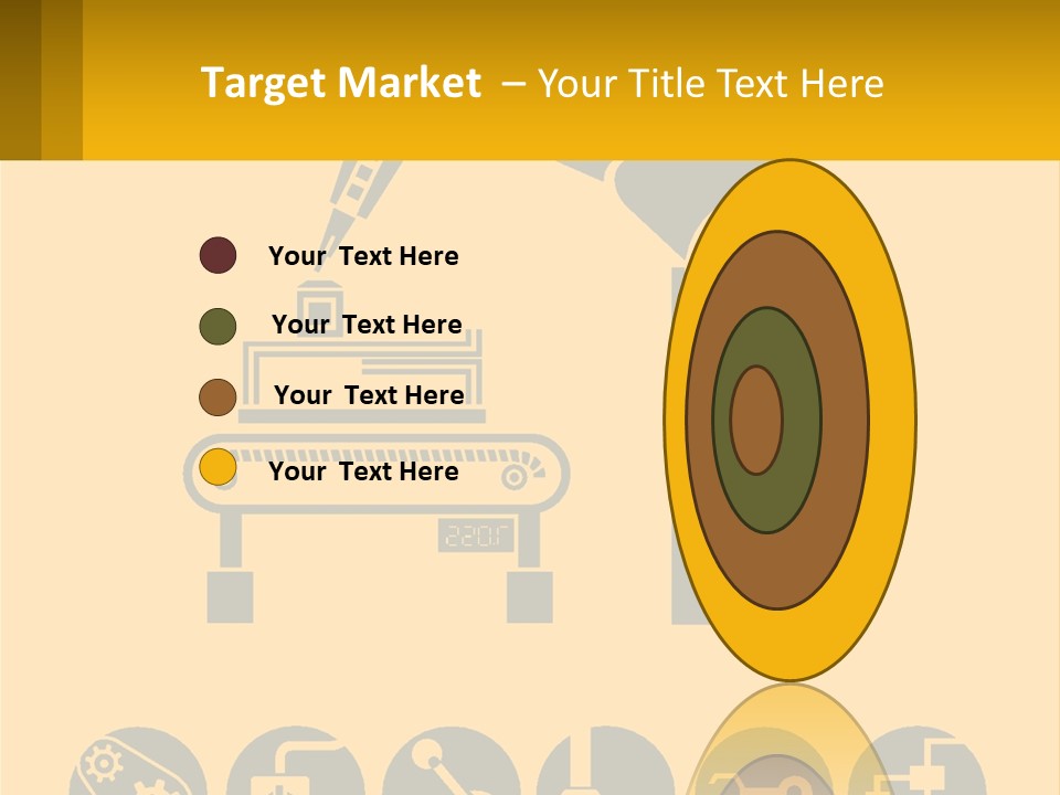 A Yellow And Black Poster With A Machine PowerPoint Template