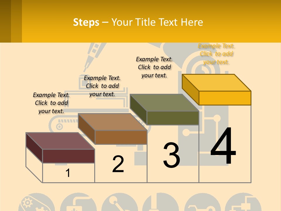 A Yellow And Black Poster With A Machine PowerPoint Template