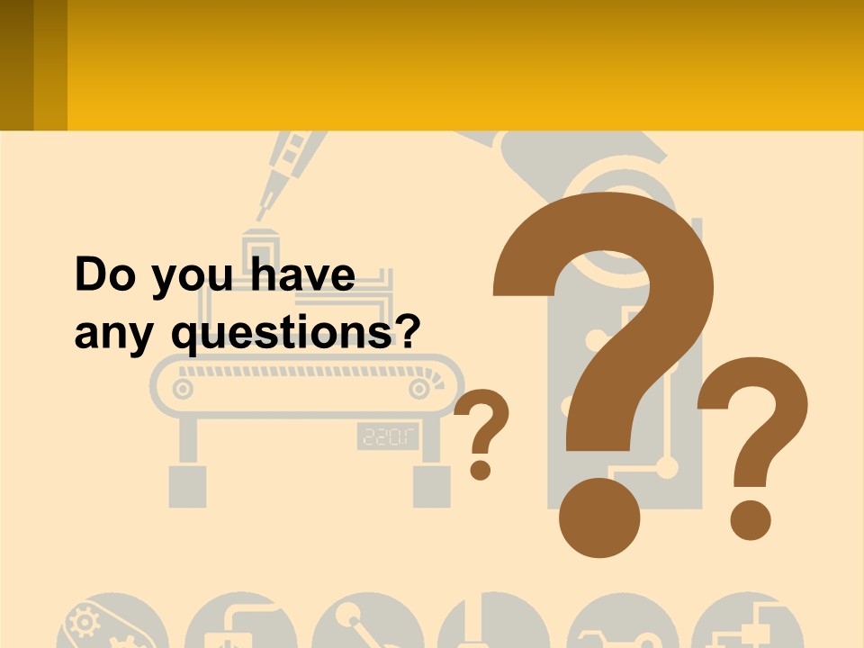 A Yellow And Black Poster With A Machine PowerPoint Template