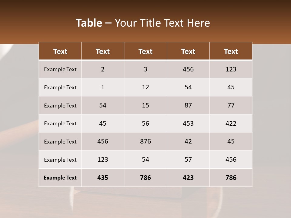 A Wooden Judge's Hammer On Top Of A Wooden Table PowerPoint Template