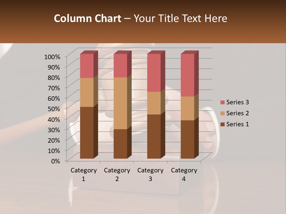 A Wooden Judge's Hammer On Top Of A Wooden Table PowerPoint Template